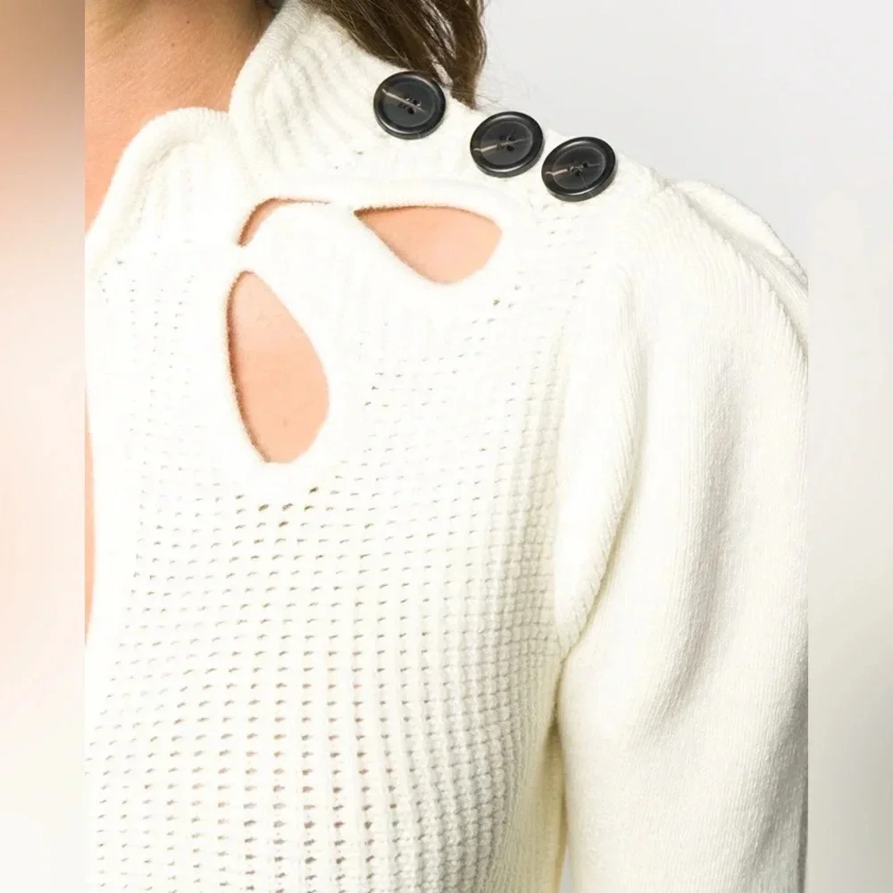 Self-Portrait Knit Cut Out Tunic Dress - Picture 5 of 10